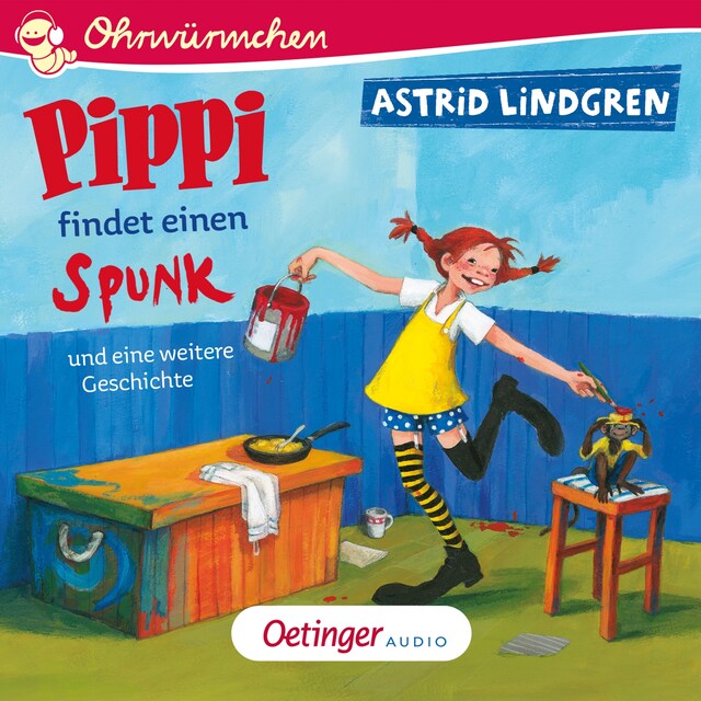 Book cover for Pippi findet einen Spunk und eine weitere Geschichte