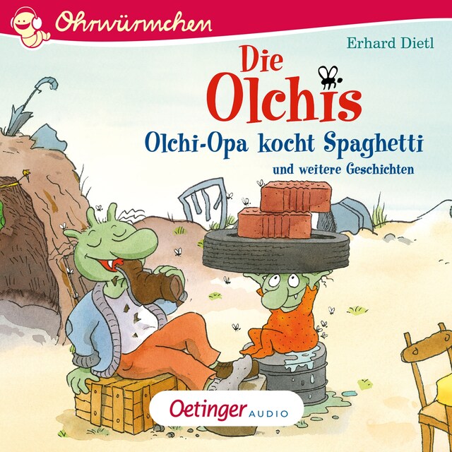 Portada de libro para Die Olchis. Olchi-Opa kocht Spaghetti und weitere Geschichten