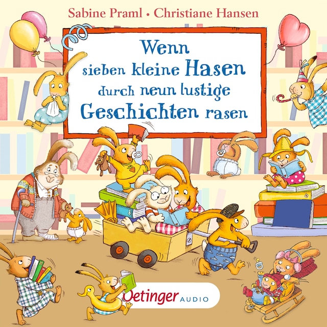 Book cover for Wenn sieben kleine Hasen durch neun lustige Geschichten rasen
