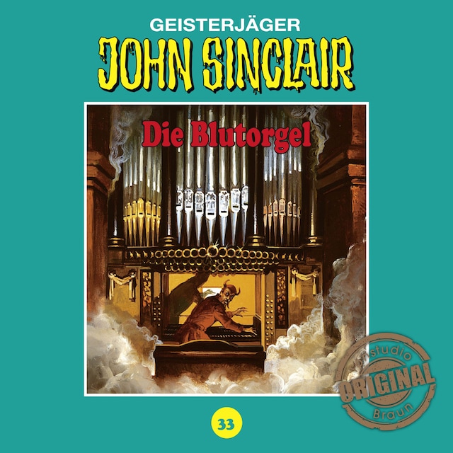 Boekomslag van John Sinclair, Tonstudio Braun, Folge 33: Die Blutorgel