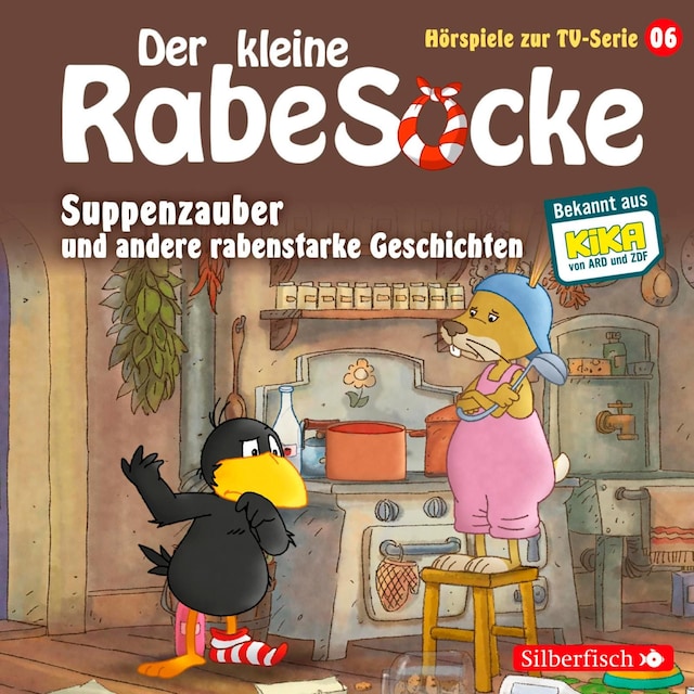 Buchcover für Suppenzauber, Gestrandet, Die Ringelsocke ist futsch!  (Der kleine Rabe Socke - Hörspiele zur TV Serie 6)