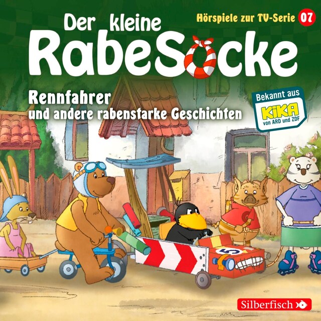 Portada de libro para Rennfahrer, Diamantenfieber, Die Rasselbande (Der kleine Rabe Socke - Hörspiele zur TV Serie 7)