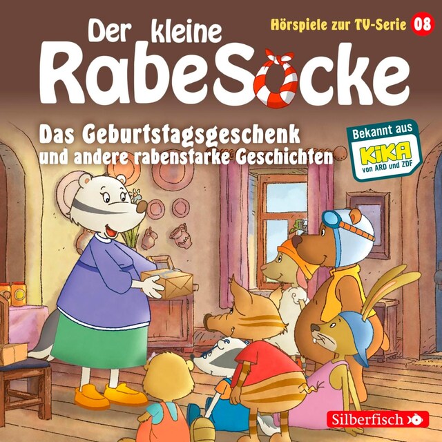 Book cover for Das Geburtstagsgeschenk,  Das Superfernrohr, Der Erfinderwettbewerb (Der kleine Rabe Socke - Hörspiele zur TV Serie 8)