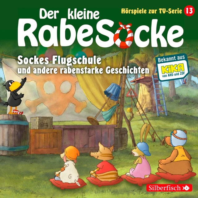 Buchcover für Sockes Flugschule, Die Waldhochzeit, Der Riesenschreck (Der kleine Rabe Socke - Hörspiele zur TV Serie 13)