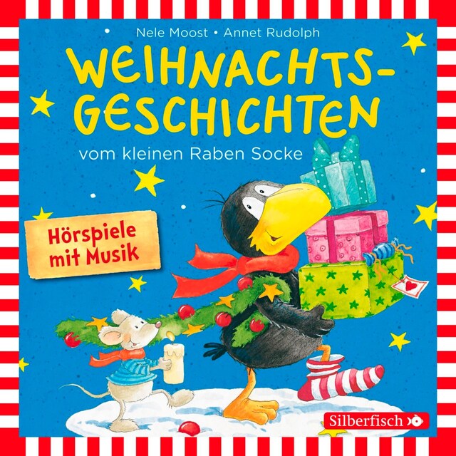 Copertina del libro per Weihnachtsgeschichten vom kleinen Raben Socke: Alles Advent!, Alles glitzert!, Alles in Eile!, Alles weg! (Der kleine Rabe Socke)