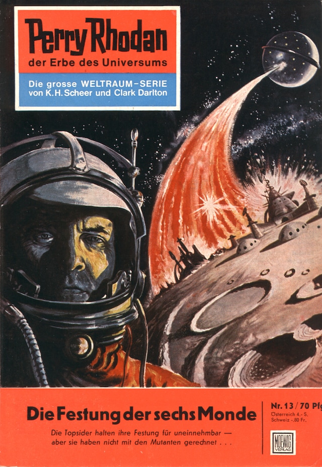 Book cover for Perry Rhodan 13: Die Festung der sechs Monde