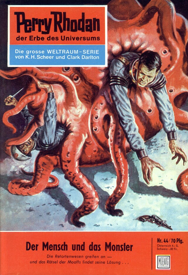 Buchcover für Perry Rhodan 44: Der Mensch und das Monster