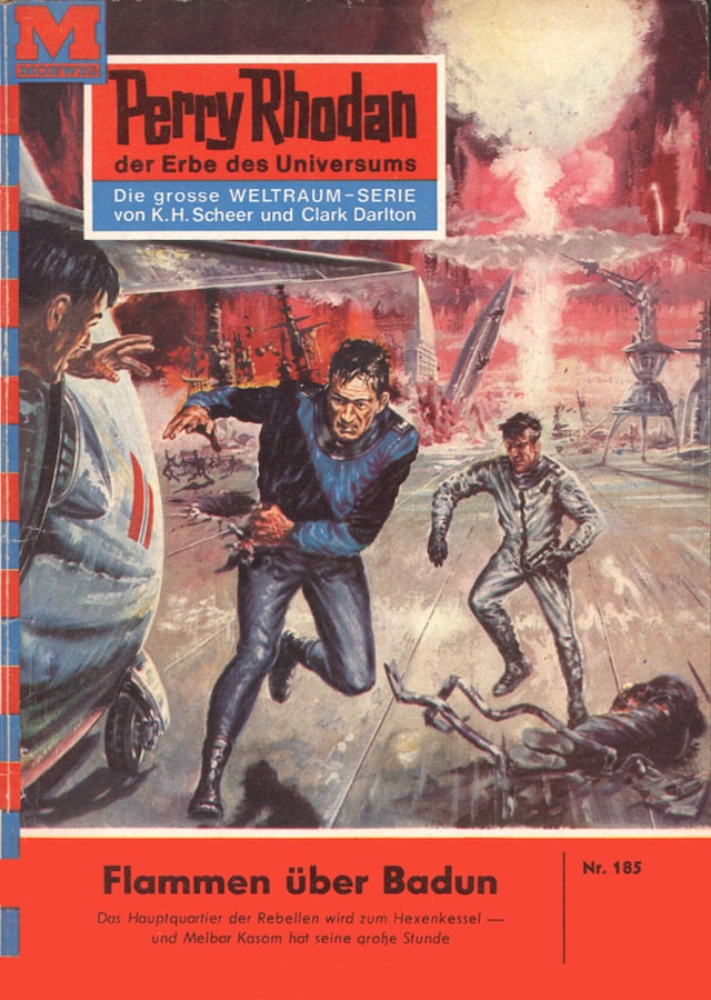 Book cover for Perry Rhodan 185: Flammen über Badun