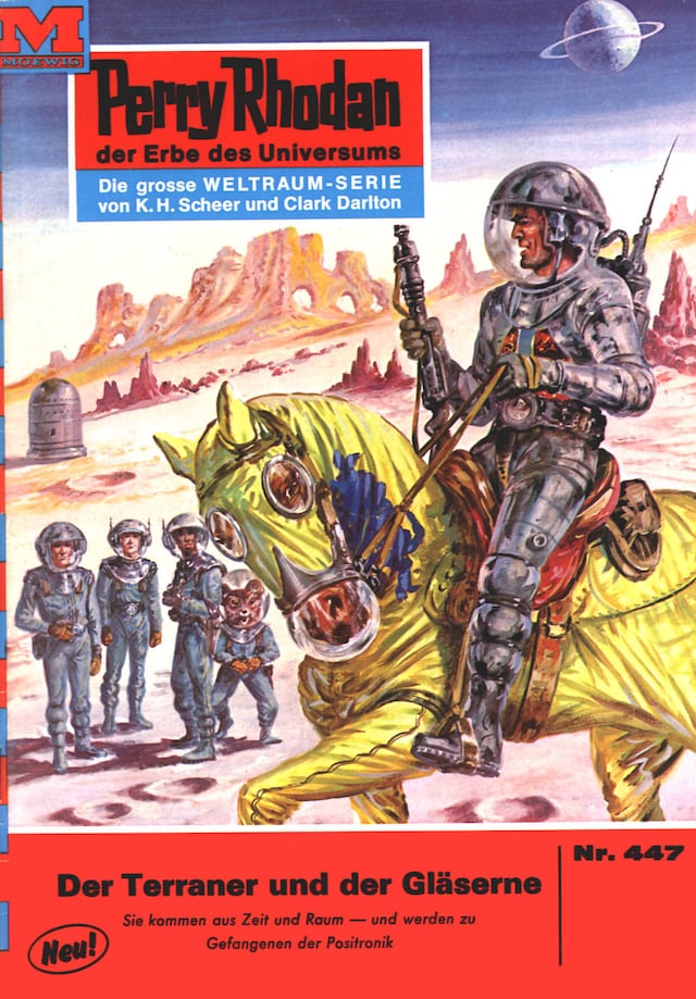 Book cover for Perry Rhodan 447: Der Terraner und der Gläserne