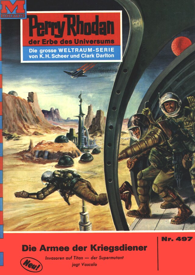 Boekomslag van Perry Rhodan 497: Die Armee der Kriegsdiener