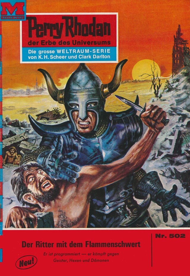 Book cover for Perry Rhodan 502: Der Ritter mit dem Flammenschwert