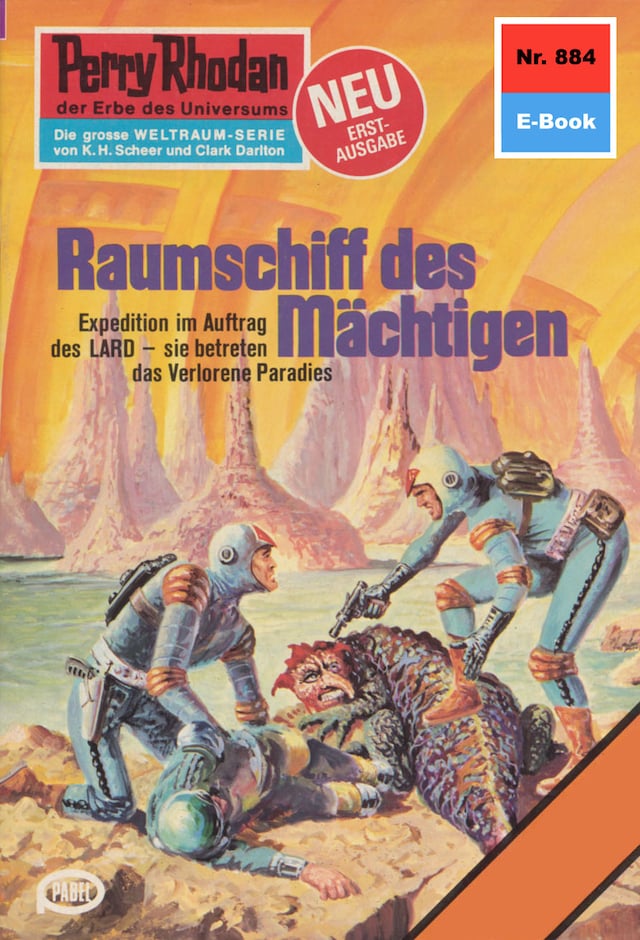 Boekomslag van Perry Rhodan 884: Raumschiff des Mächtigen