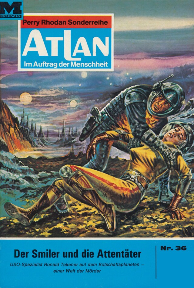 Couverture de livre pour Atlan 36: Der Smiler und die Attentäter