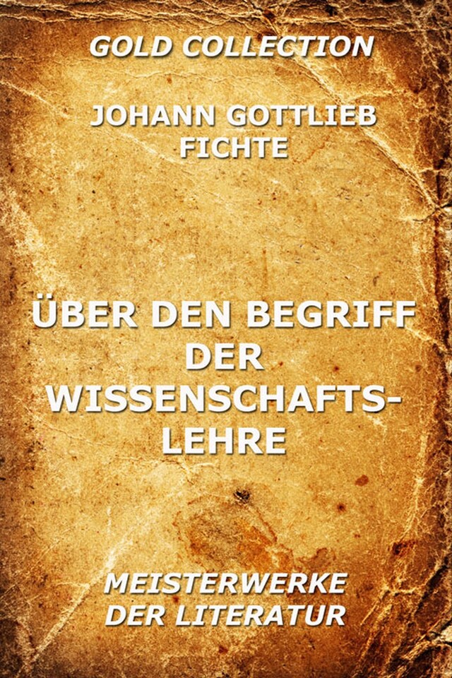 Portada de libro para Über den Begriff der Wissenschaftslehre