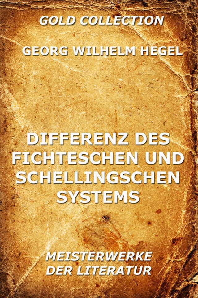 Book cover for Differenz des Fichteschen und Schellingschen Systems