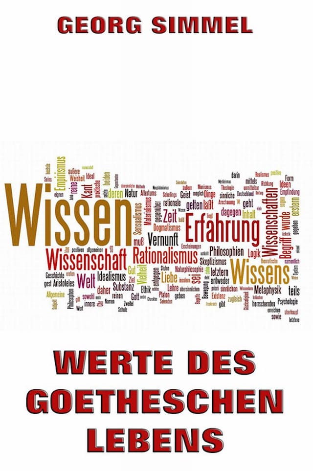 Book cover for Werte des Goetheschen Lebens