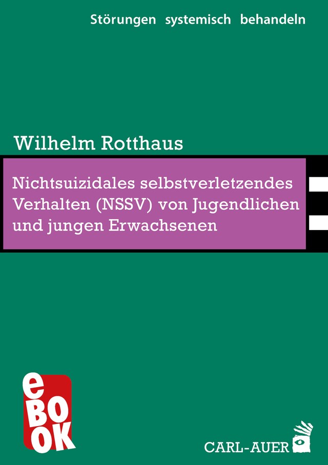 Boekomslag van Nichtsuizidales selbstverletzendes Verhalten (NSSV) von Jugendlichen und jungen Erwachsenen