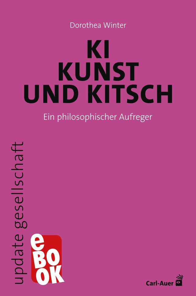 Buchcover für KI, Kunst und Kitsch