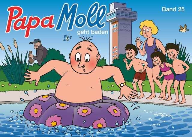 Buchcover für Papa Moll geht baden