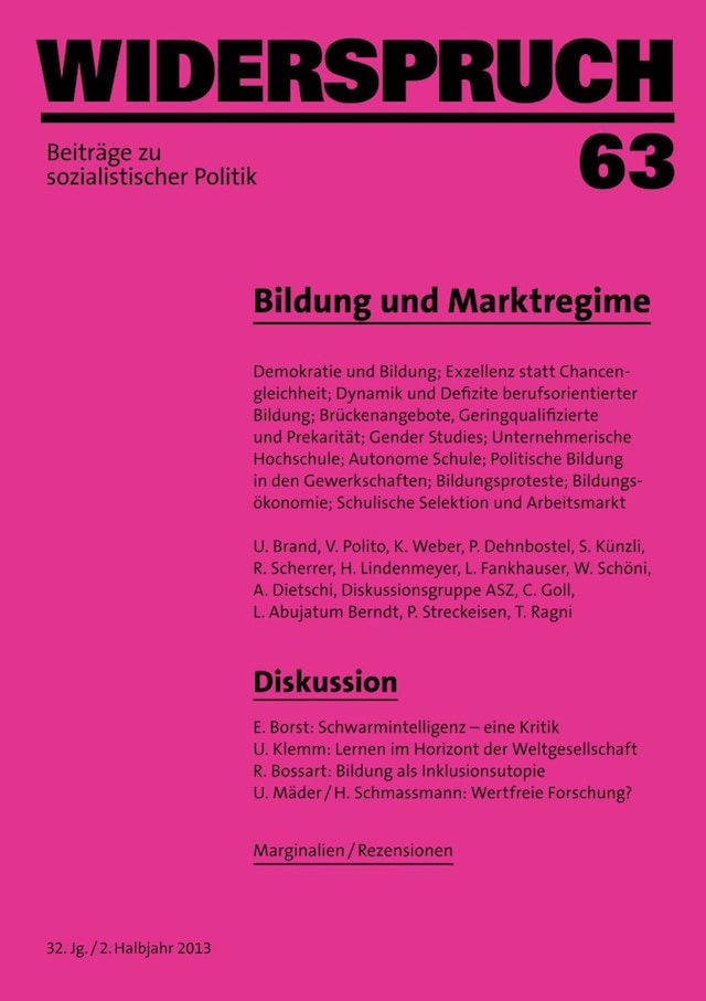 Book cover for Widerspruch 63