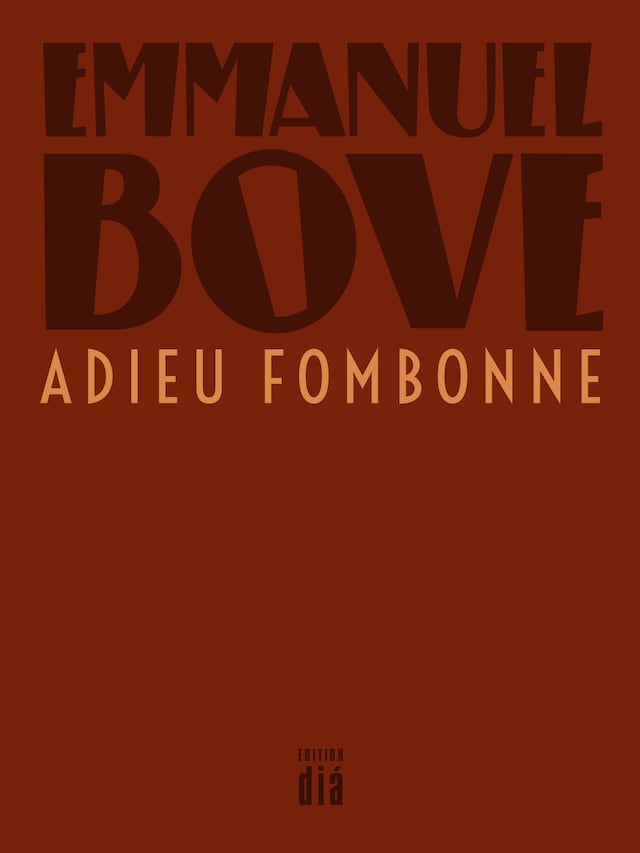 Kirjankansi teokselle Adieu Fombonne
