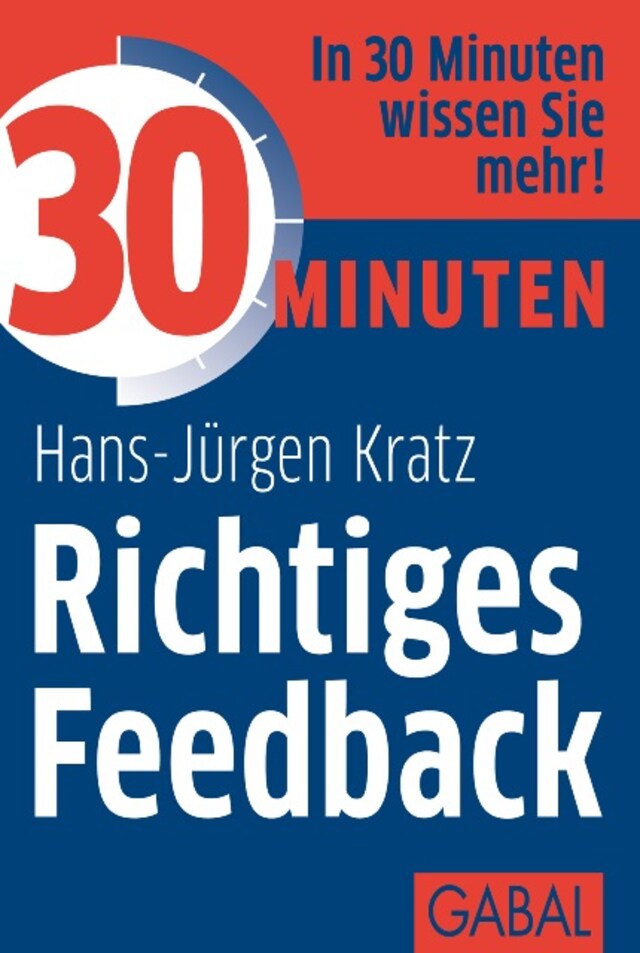 Kirjankansi teokselle 30 Minuten Richtiges Feedback