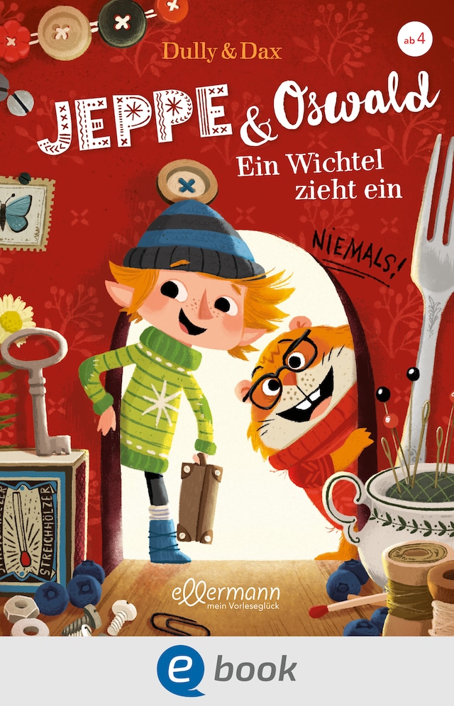 Book cover for Jeppe & Oswald 1. Ein Wichtel zieht ein
