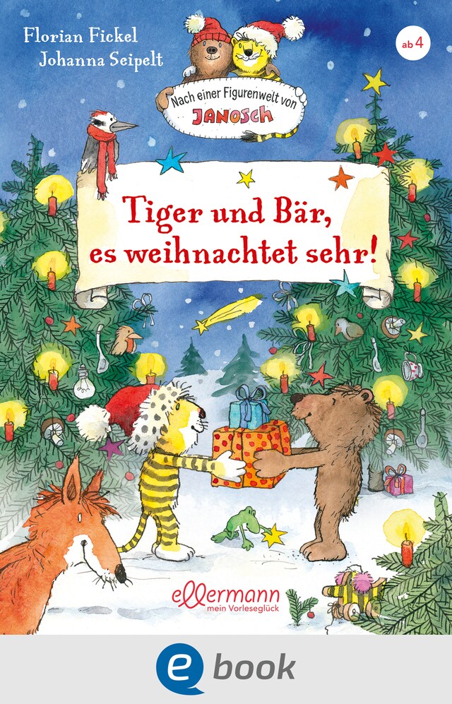 Buchcover für Tiger und Bär, es weihnachtet sehr!