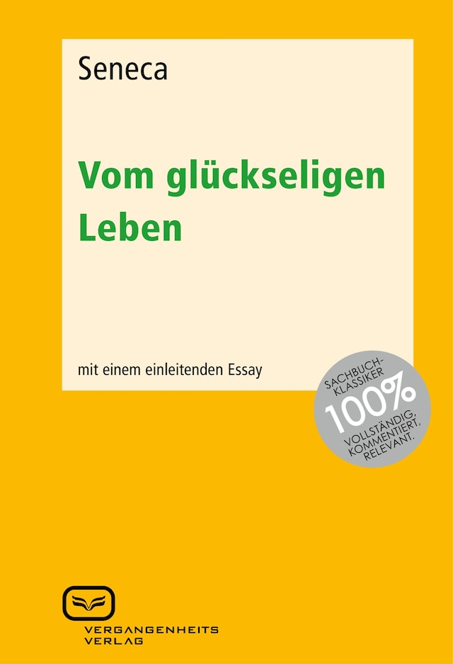 Okładka książki dla Vom glückseligen Leben