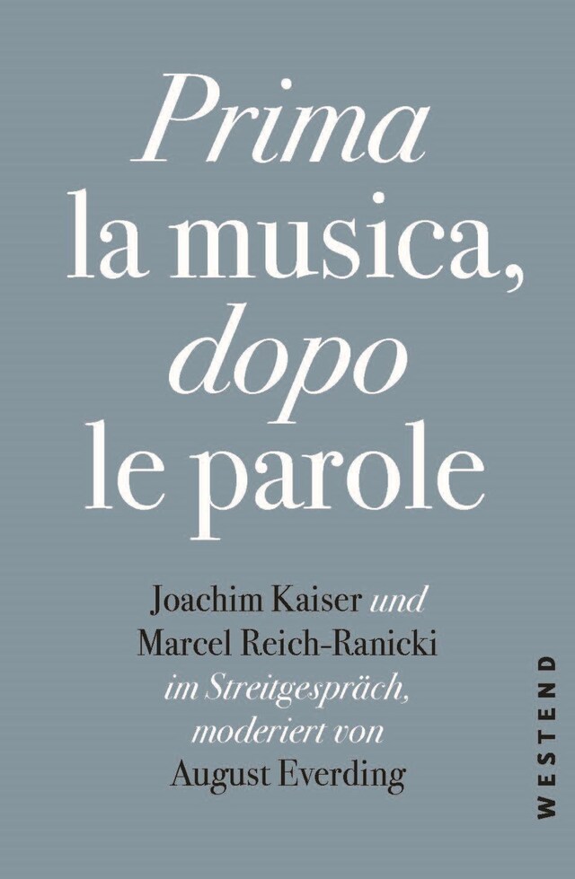 Couverture de livre pour Prima la Musica, dopo le parole