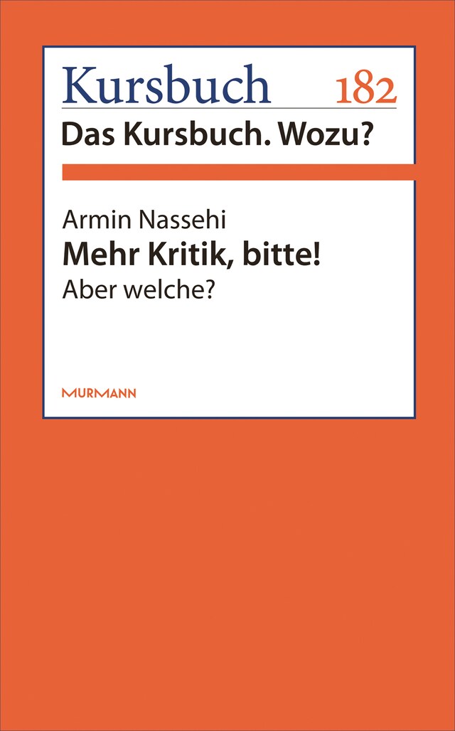 Okładka książki dla Mehr Kritik, bitte!