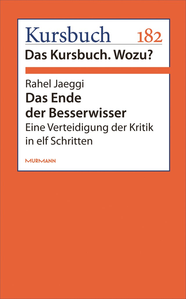 Kirjankansi teokselle Das Ende der Besserwisser