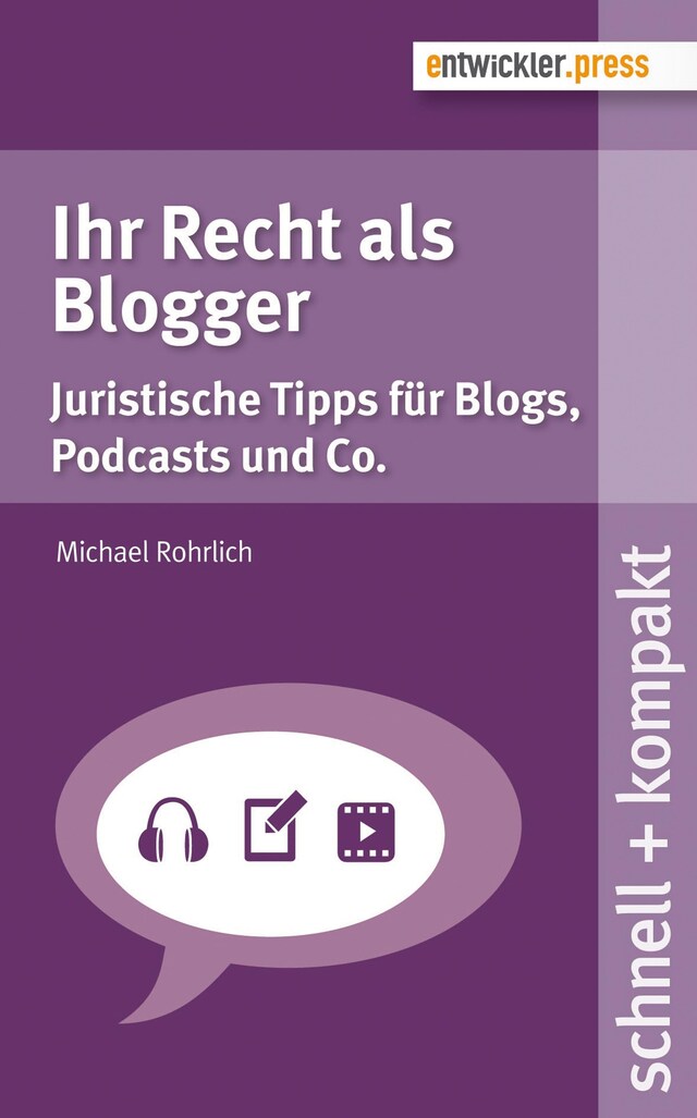 Buchcover für Ihr Recht als Blogger