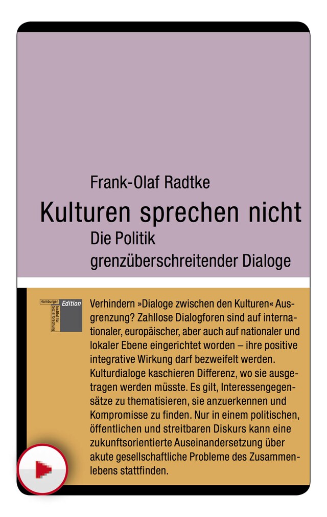 Buchcover für Kulturen sprechen nicht