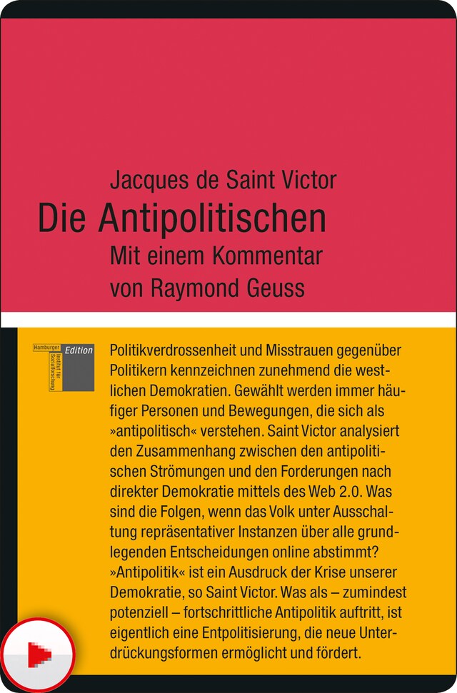 Copertina del libro per Die Antipolitischen