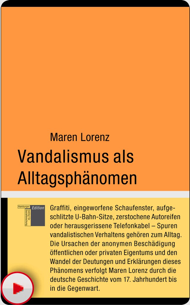 Book cover for Vandalismus als Alltagsphänomen