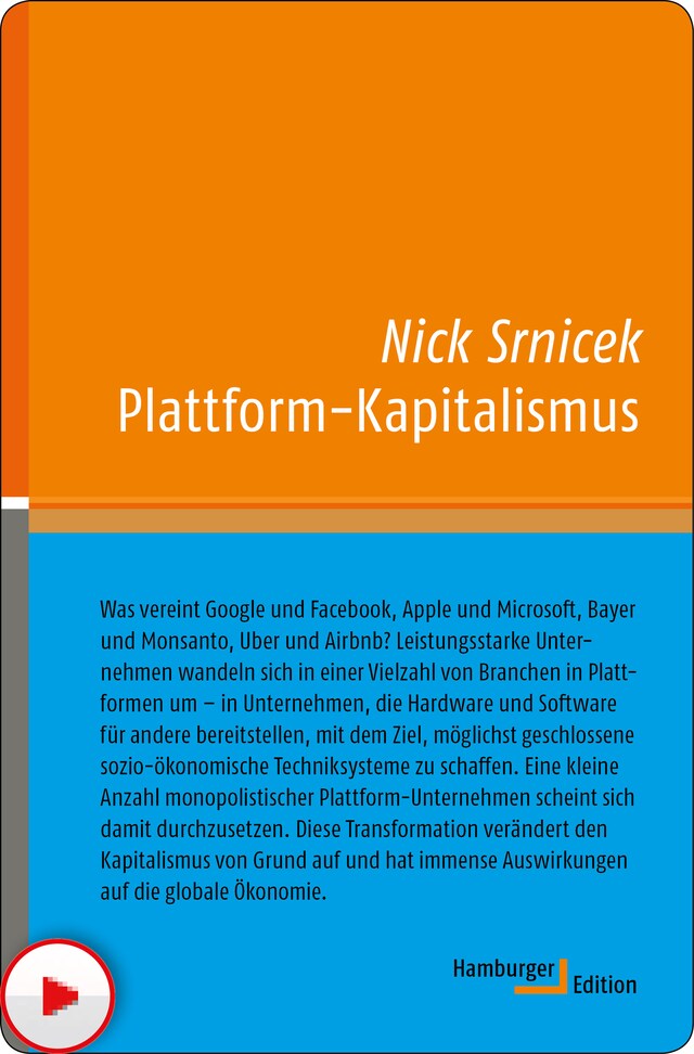 Plattform-Kapitalismus Okładka książki dla Plattform-Kapitalismus