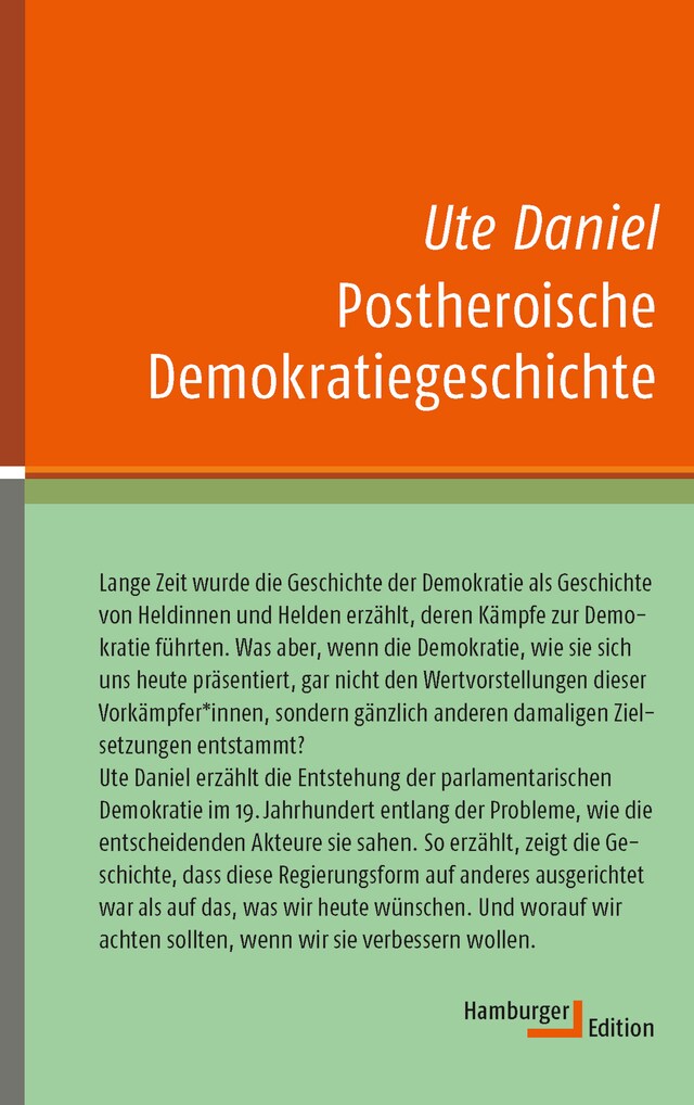 Buchcover für Postheroische Demokratiegeschichte