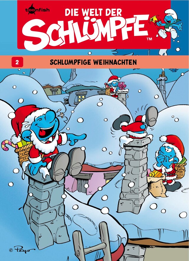 Portada de libro para Die Welt der Schlümpfe 2. Schlumpfige Weihnachten