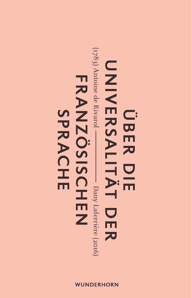 Book cover for Über die Universalität der Französischen Sprache