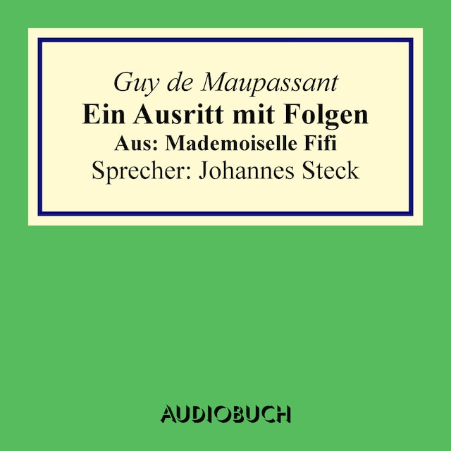Book cover for Ein Ausritt mit Folgen. Aus: Mademoiselle Fifi