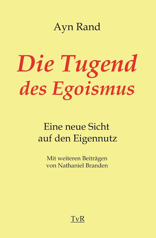 Book cover for Die Tugend des Egoismus