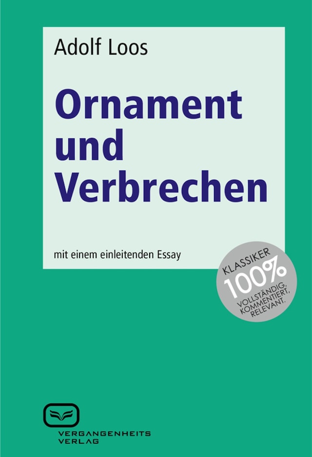 Couverture de livre pour Ornament und Verbrechen