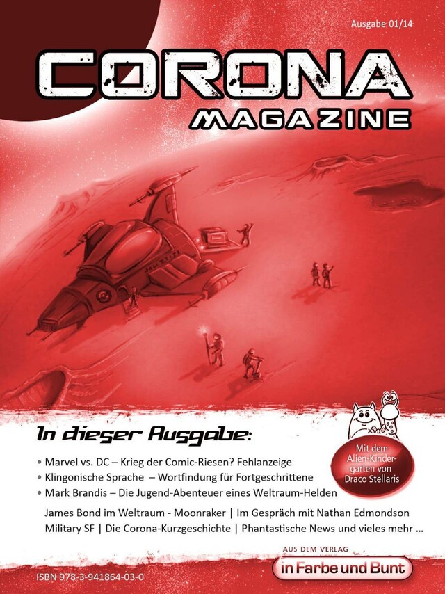 Buchcover für Corona Magazine 01/2014: Oktober 2014