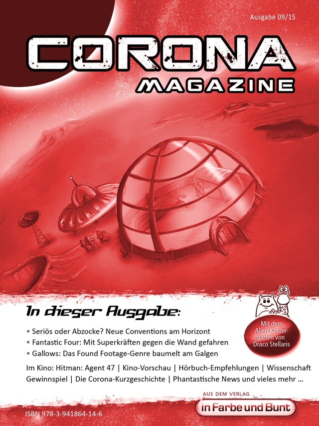 Buchcover für Corona Magazine 09/2015: September 2015