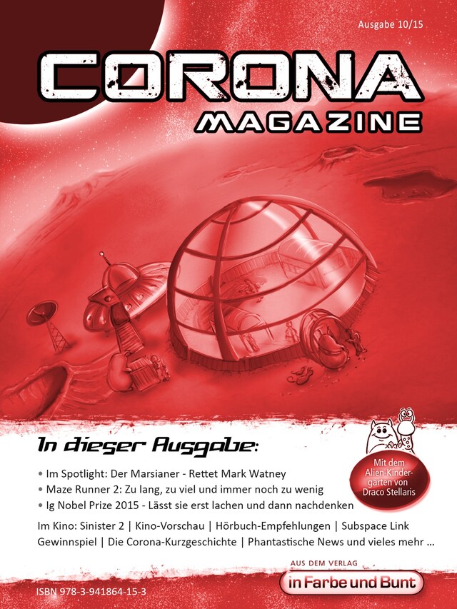 Buchcover für Corona Magazine 10/2015: Oktober 2015