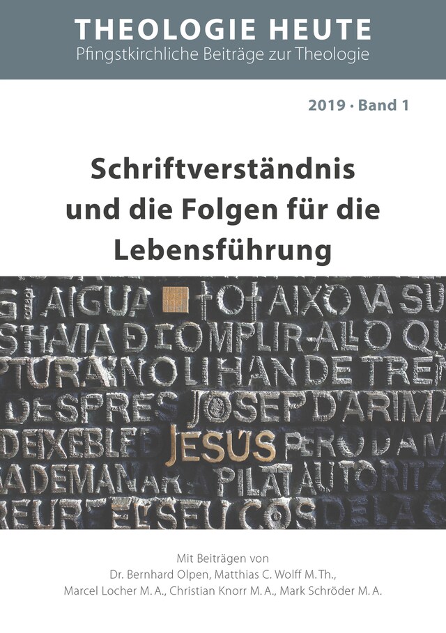 Buchcover für Schriftverständnis und die Folgen für die Lebensführung