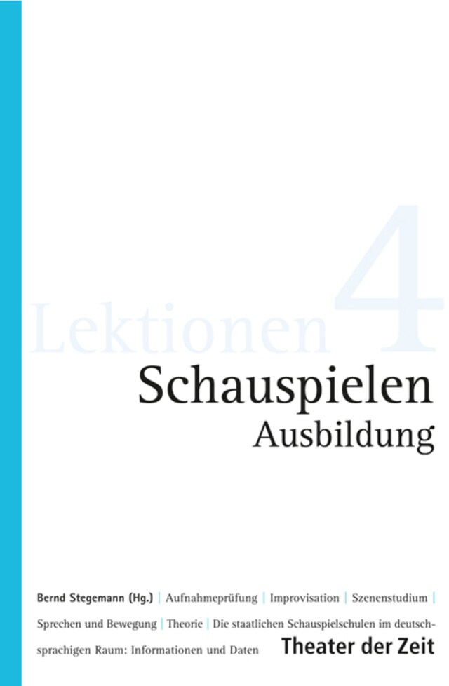 Book cover for Schauspielen - Ausbildung