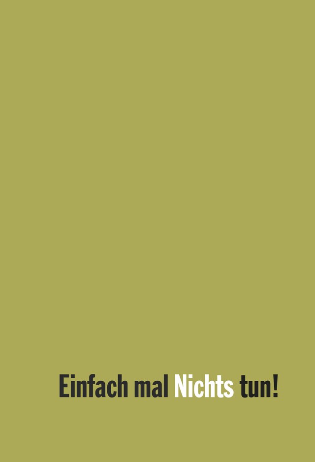 Book cover for Einfach mal Nichts tun!