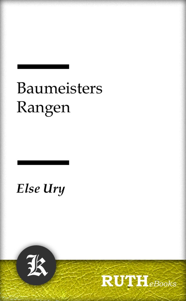 Buchcover für Baumeisters Rangen